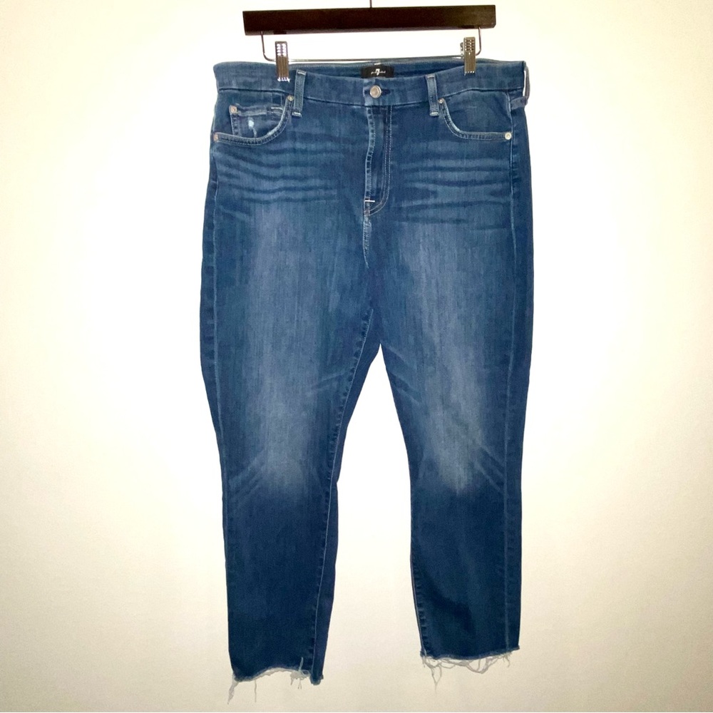 7 For All Mankind Kimmie Crop Ankle Skinny Jeans - Size 33
